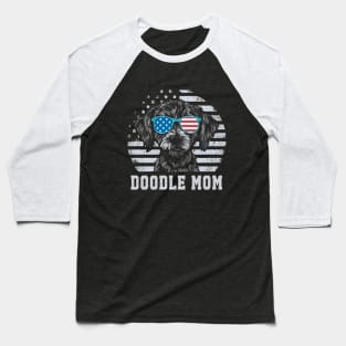 Doodle Mom endoodle Dog American Flag 4Th Of July Baseball T-Shirt